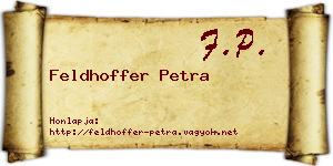 Feldhoffer Petra névjegykártya